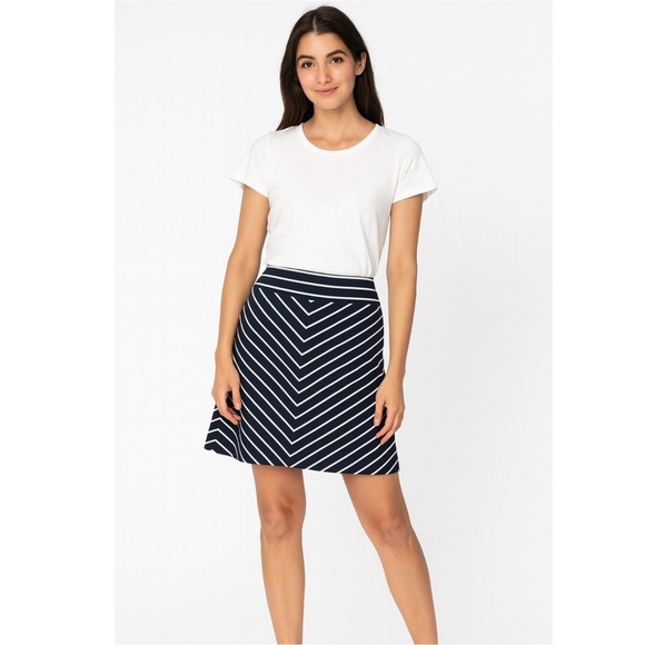 THE LIMITED A-Line Linen-Blend Chevron Skirt Medium - Picture 1 of 7